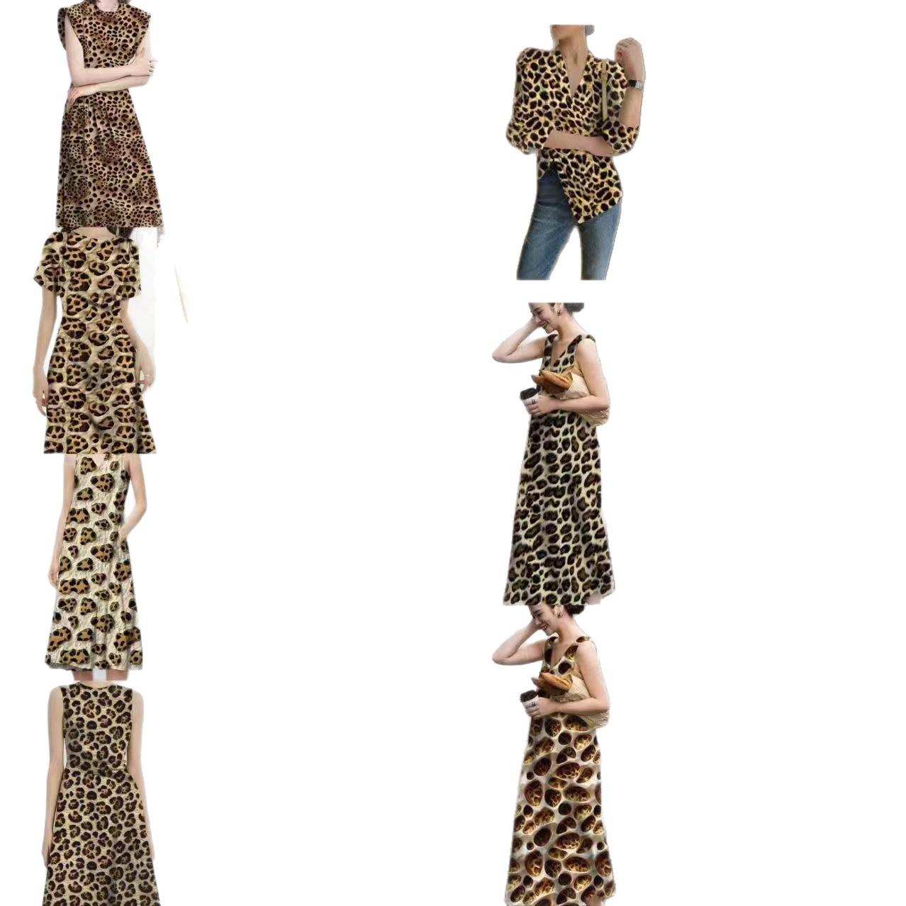 New 3D printed fabric, leopard print premium four-sided elastic clothing fabric, dress fabric, cross-border Amazon Item Picture