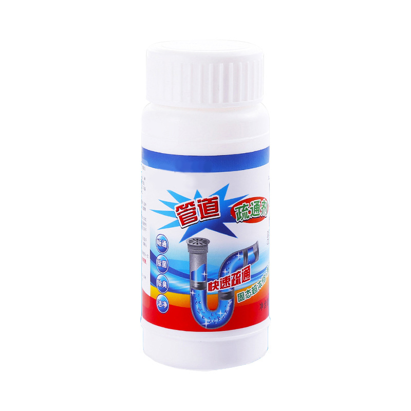 Sewer cleaner, toilet bowl, sewer pipe, kitchen and bathroom clogging pipe unblocking agent, drain unblocking powder Item Picture