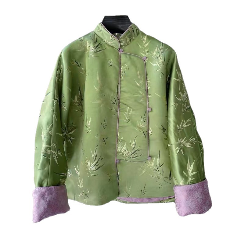 刺绣/汉服女长袖中国风白底实物图