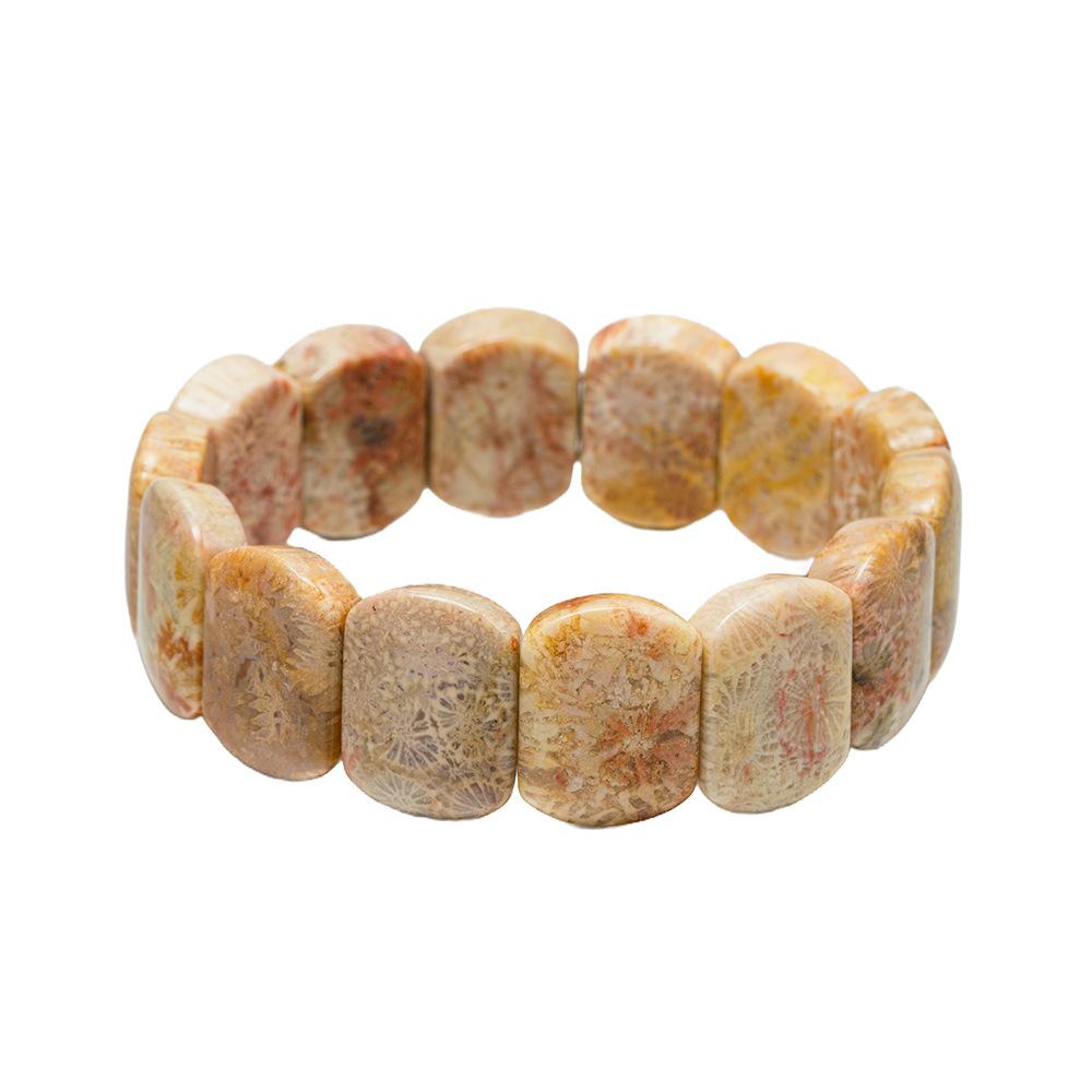 天然玛瑙珊瑚玉菊花石手牌玉石手环男女通用手链小件手串厂家直销