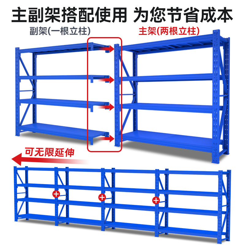 Jinshuo shelves 300KG grayish-white light-duty shelves, multi-layer detachable load-bearing storage racks, warehouse storage shelves Application Scenario