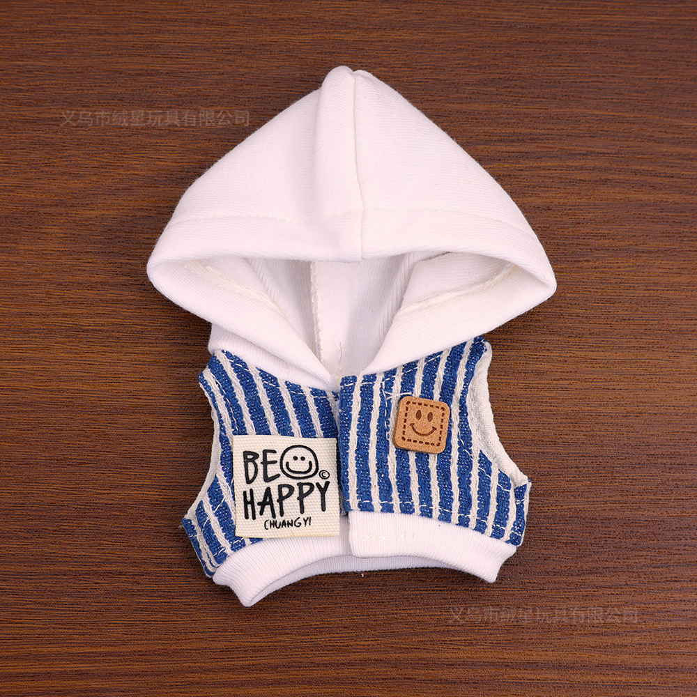 The new baby dress vinyl doll, Gazi Jie's hooded striped vest printed short-sleeved set doll, super cute and fun outfit Application Scenario
