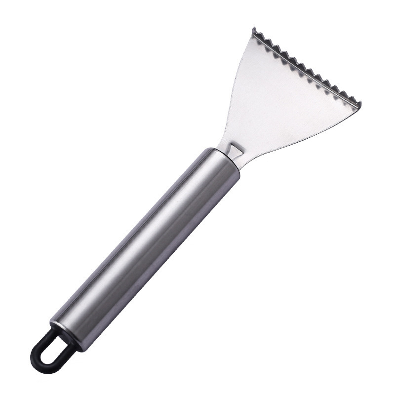 Stainless steel fish scale planer, scale scraper with hook, kitchen small tools, manual scaling, fish scraping and fish killing equipment wholesale Item Picture