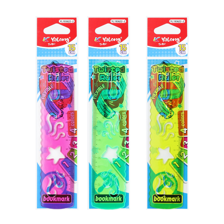 Yalong Cross-border's best-selling plastic flexible ruler 15 cm multi-color school straightedge measuring tool details Picture