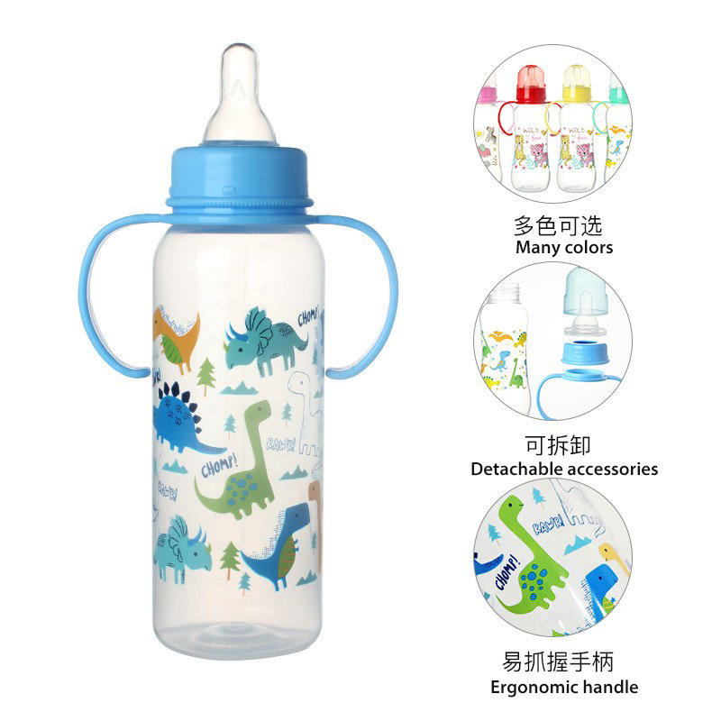 标口有柄PP奶瓶250ml新生儿婴儿奶瓶防胀气塑料宝宝奶瓶 厂家批发细节图