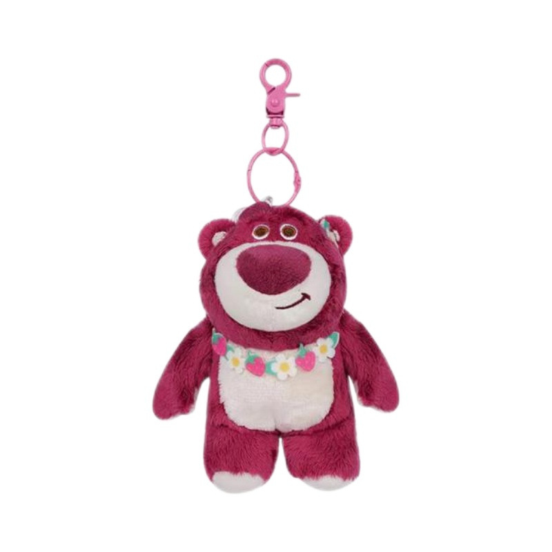Official Disney Strawberry Bear pendant, Teddy doll plush toy, Judnick keychain backpack pendant Item Picture