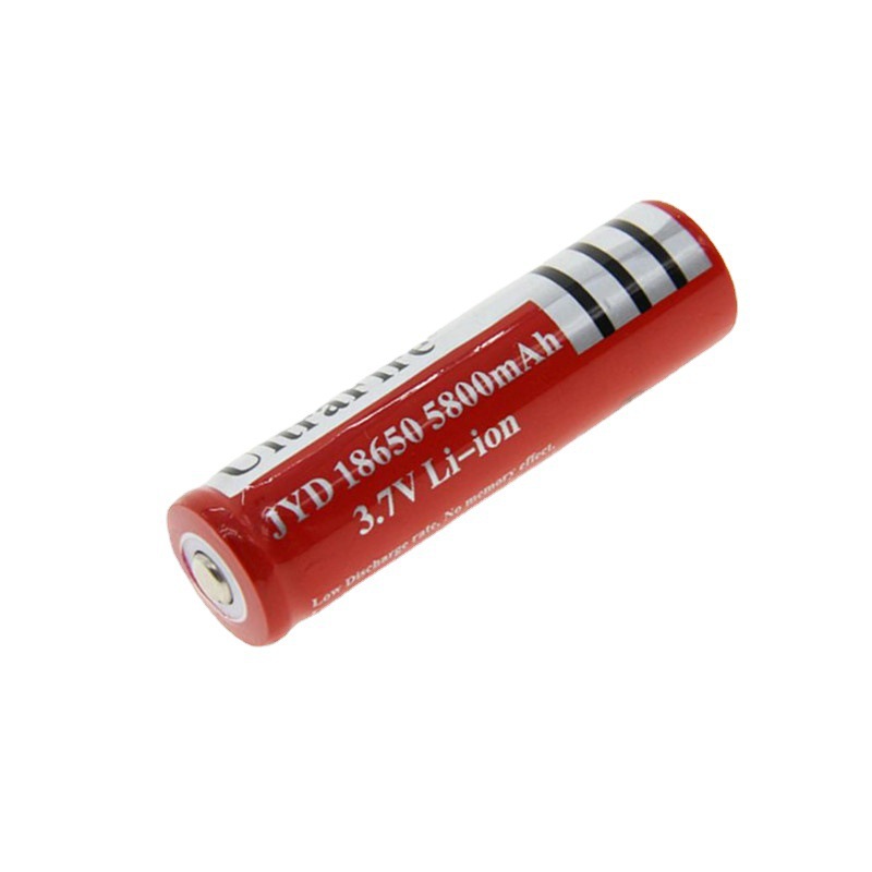 强光手电专用充电18650锂电池尖头充电电池3.7v4800mAH现货批发白底实物图