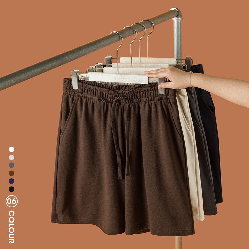 300g combed cotton knitted shorts for men and women, breathable summer sportswear and casual pants Specification drawing