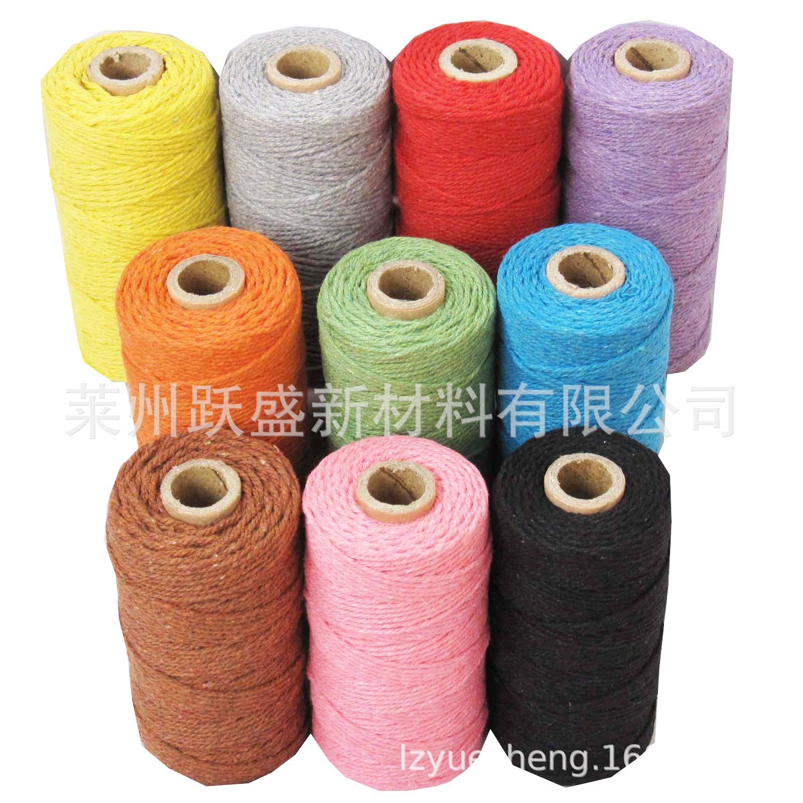 Yuesheng Factory's 2MM two-color cotton rope, colored cotton thread, gold and silver thread cotton rope, three-strand cotton rope, 100-meter zongzi rope Application Scenario