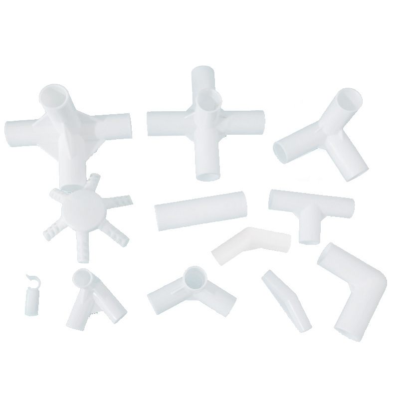 PP plastic joint connectors, tent accessories, three-dimensional right-angle elbows, studio takeout box brackets, two-three-four-way connectors Specification image