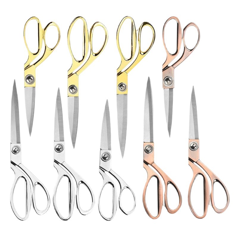 Yangjiang knife and scissors, stainless steel user scissors, tailor scissors, aluminum alloy handle, sharp fabric cutting scissors, festive opening scissors Item Picture