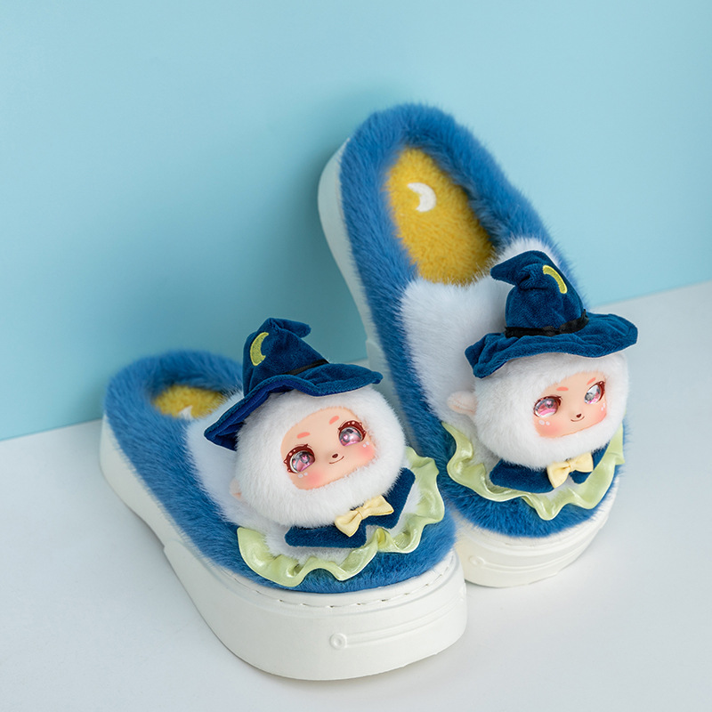 毛毛拖鞋实物图