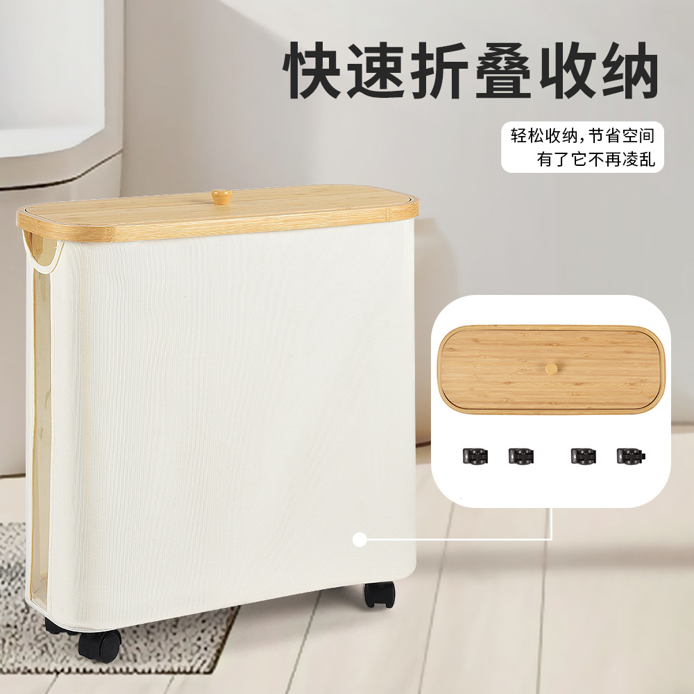 Wholesale of cross-border household tissue paper storage frames with wheels, eco-friendly fabric toilet paper storage baskets for bathroom sundries Application Scenario