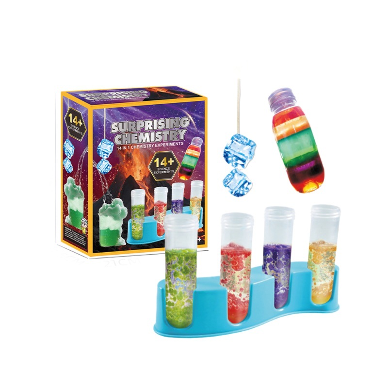 科普教材实验儿童科学实验套装益智手工制作礼物化学器材盒装玩具白底实物图