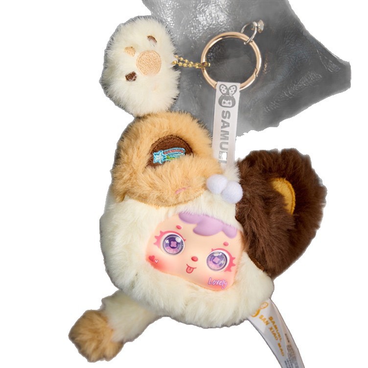Samuel, the "Three Little Hairs" cat paw grab pendant, plush blind box, woven trendy toy, figurine pendant Item Picture