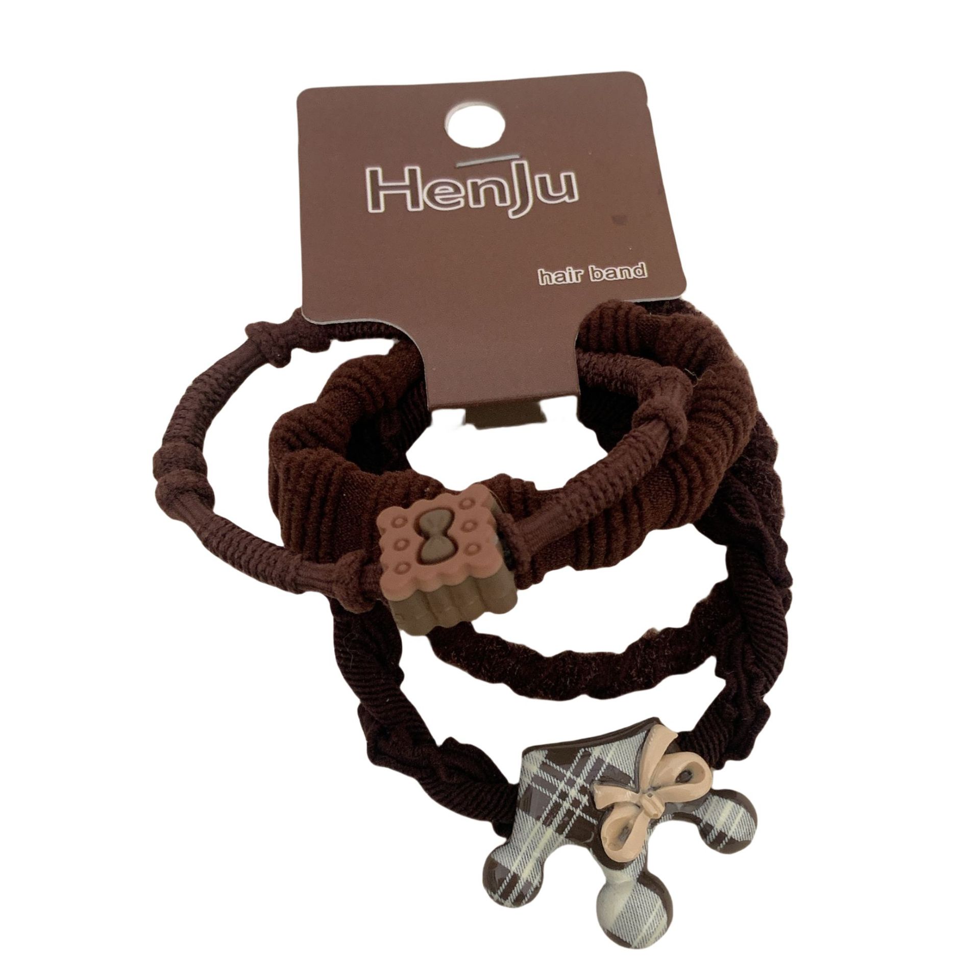 高弹力耐用皮筋女简约气质高马尾扎头发绳皇冠头绳高级感新款发饰白底实物图