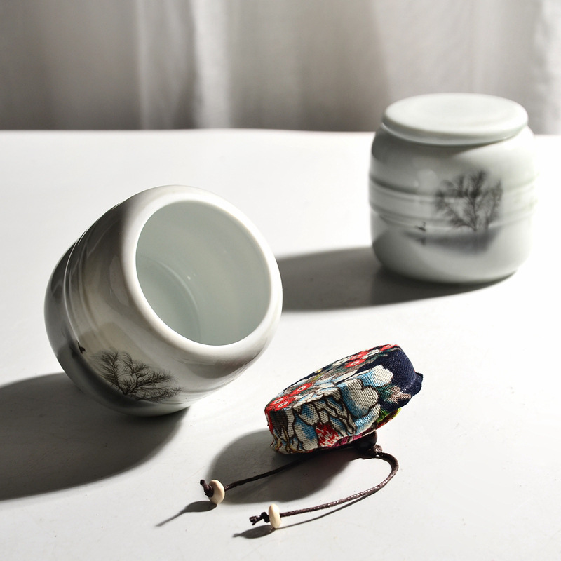 Ceramic sugar jar, storage jar, decorative jar, perfume box, ceramic bread box, Pet jar, PET storage, multi-functional kitchenware details Picture