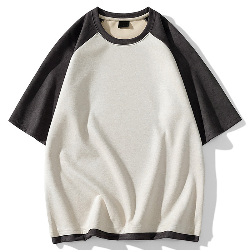 Color sólido peso libras raggle manga corta hombre verano nueva gamuza body tops casual legging tops Item Picture