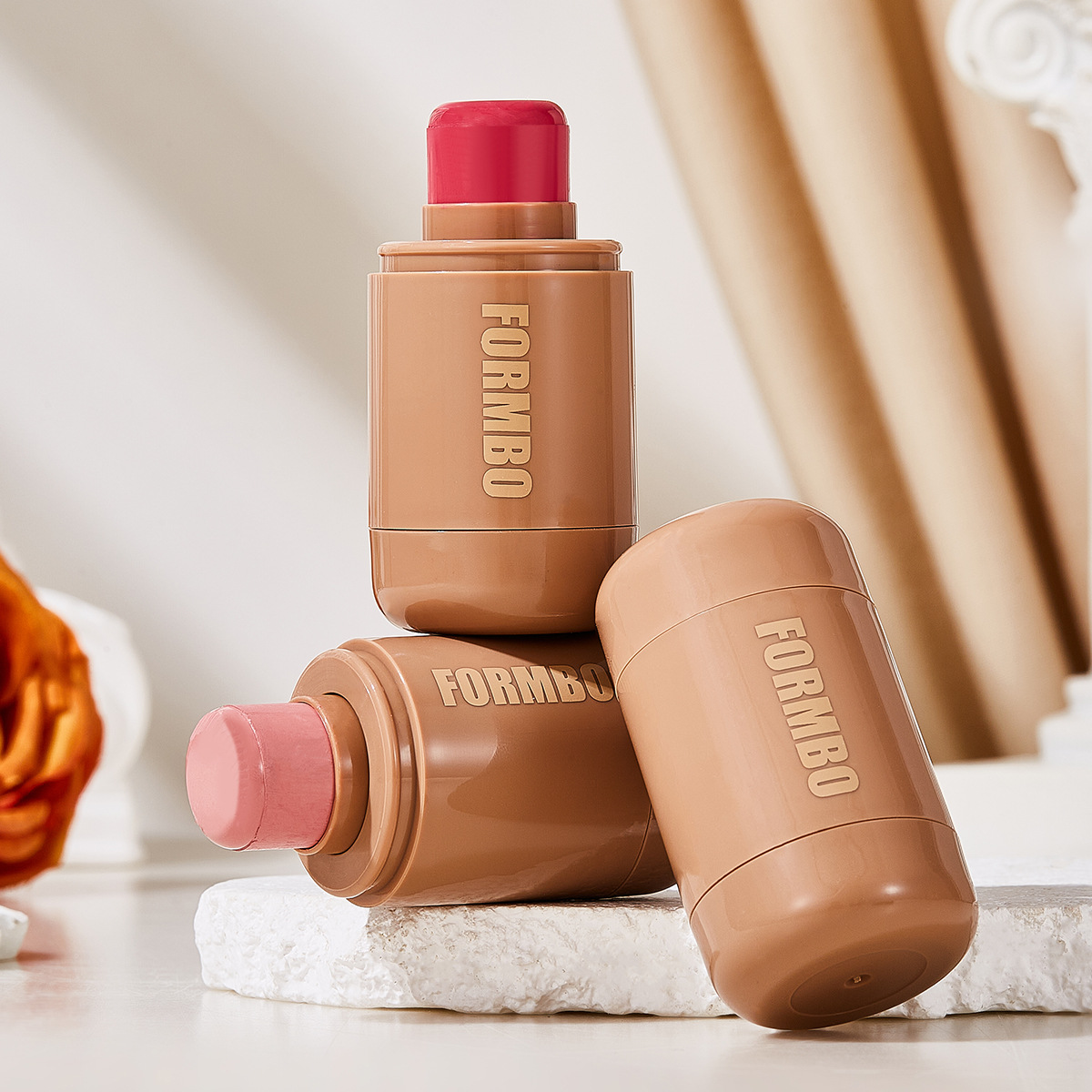 【 Cross-border Exclusive 】FORMBO's best-selling pocket blush sticks for contouring, brightening, highlighting and complexion enhancement wholesale