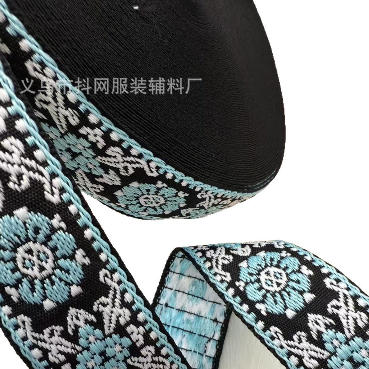 3.1cm-4.1cm ethnic style jacquard embroidery webbing performance costume accessories gift box packaging tape Item Picture