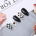 St. Patrick's Day nail dressing Nail Sticker Green rhinestone heart four-leaf clover press on nail details Picture
