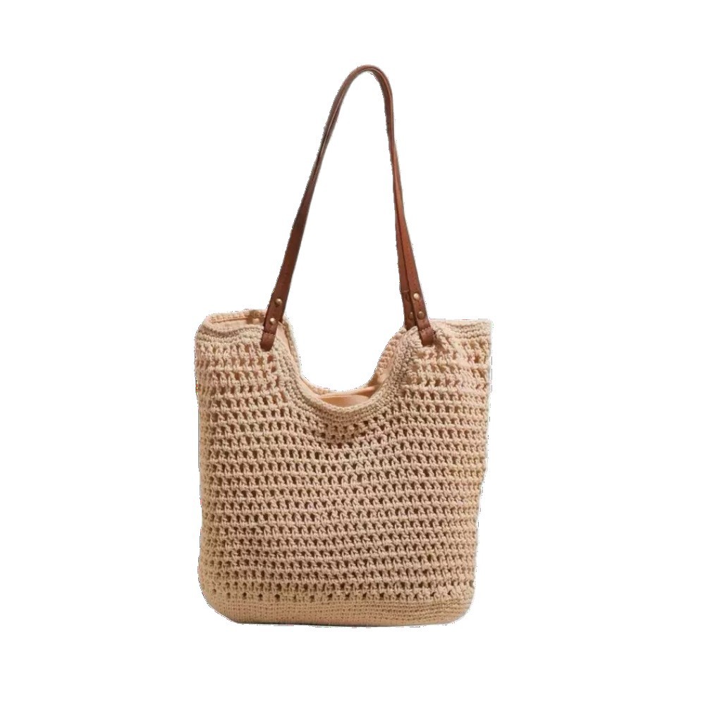 Cross-Border Woven Bags, Fishing Net Bags, Hollowed-Out Bags, Cotton Thread Woven Bags, Small And Laid-Back Style Hand-Held Straw Woven Bags, Single-Shoulder Armpit Bags, Hand-Held Woven Bags Item Picture