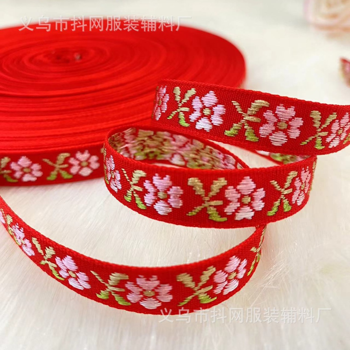 1.2cm, One Branch Flower, ethnic style embroidery, DIY, bow, ribbon, hair accessory, headwear, Hanfu, performance costume Application Scenario