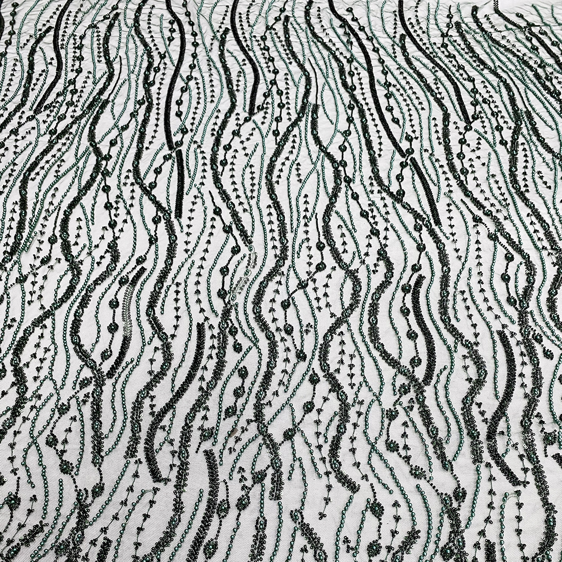 New style of European, American, African and Middle Eastern mesh fabric embroidery bead tube embroidery embroidery African lace Specification image