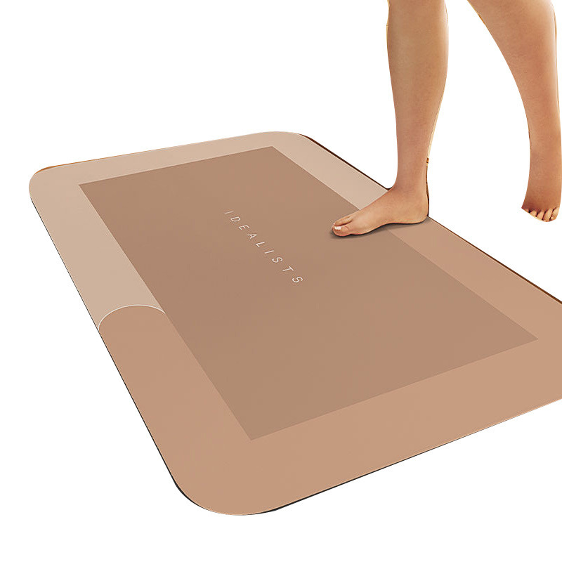 New cross-border diatom mud absorbent mat, bathroom floor mat, anti-slip quick-drying foot mat for bathroom door, entrance door mat Item Picture