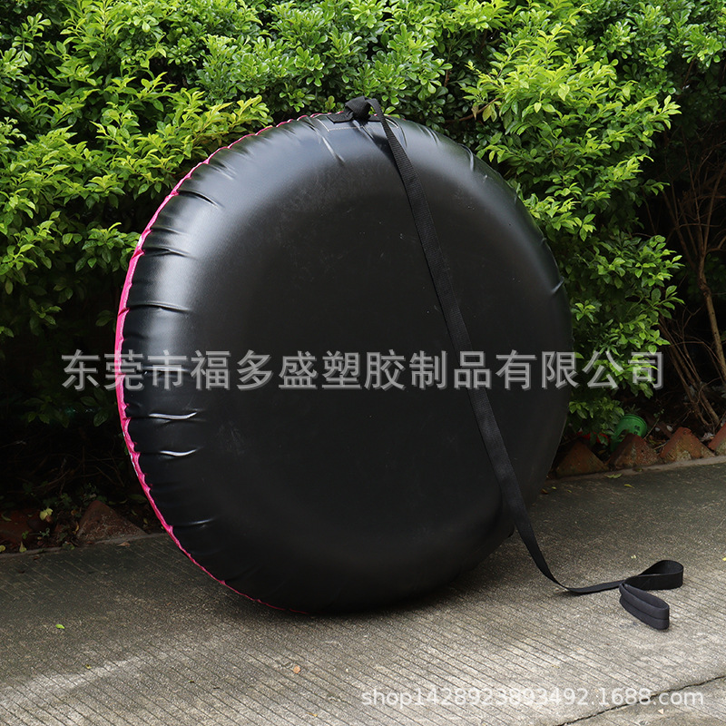 加厚耐寒pvc充气滑雪圈带布套夹网底户外雪地拖拉圈玩雪滑雪工具产品图