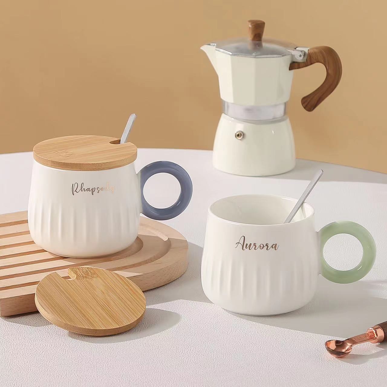 Creative and simple English mugs with LIDS, couple milk cups, high appearance level, popular coffee cups, and fresh water cups Specification image