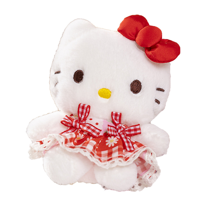 Genuine KT cat plush toy keychain, cute holle kt figurine pendant, couple pendant doll Item Picture