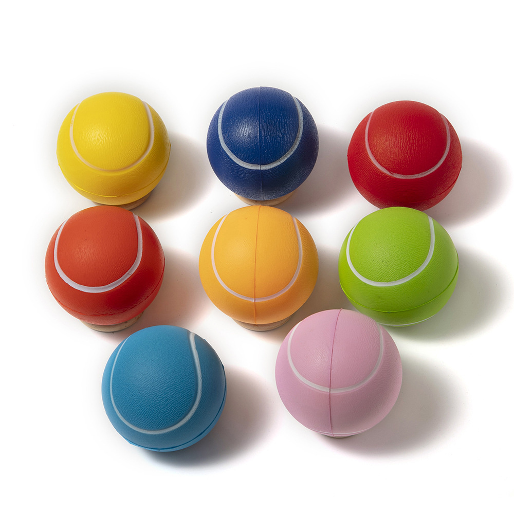 工厂直销6.3厘米PU环保海绵发泡运动压力玩具球可制 LOGO色卡号