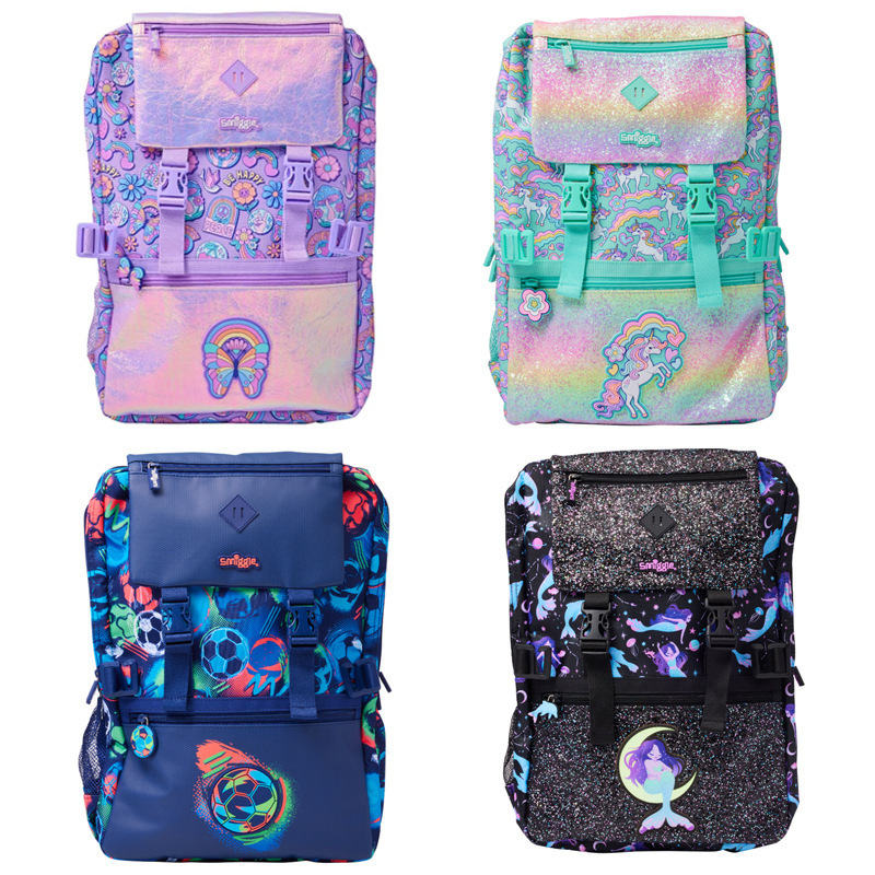 Australian smiggle large schoolbag, primary and secondary school students, children's backpack, children's outdoor leisure bag, large capacity