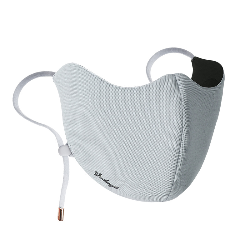 秋冬新品5D立体海绵保暖口罩骑行防风透气防寒加绒加厚脸罩面罩女白底实物图