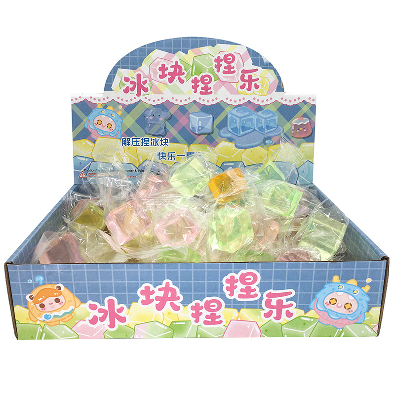 Transparent crystal ice cubes, soft and elastic cat claws, stress-relieving balls, release toys, non-toxic, slow rebound, pinching fun toys