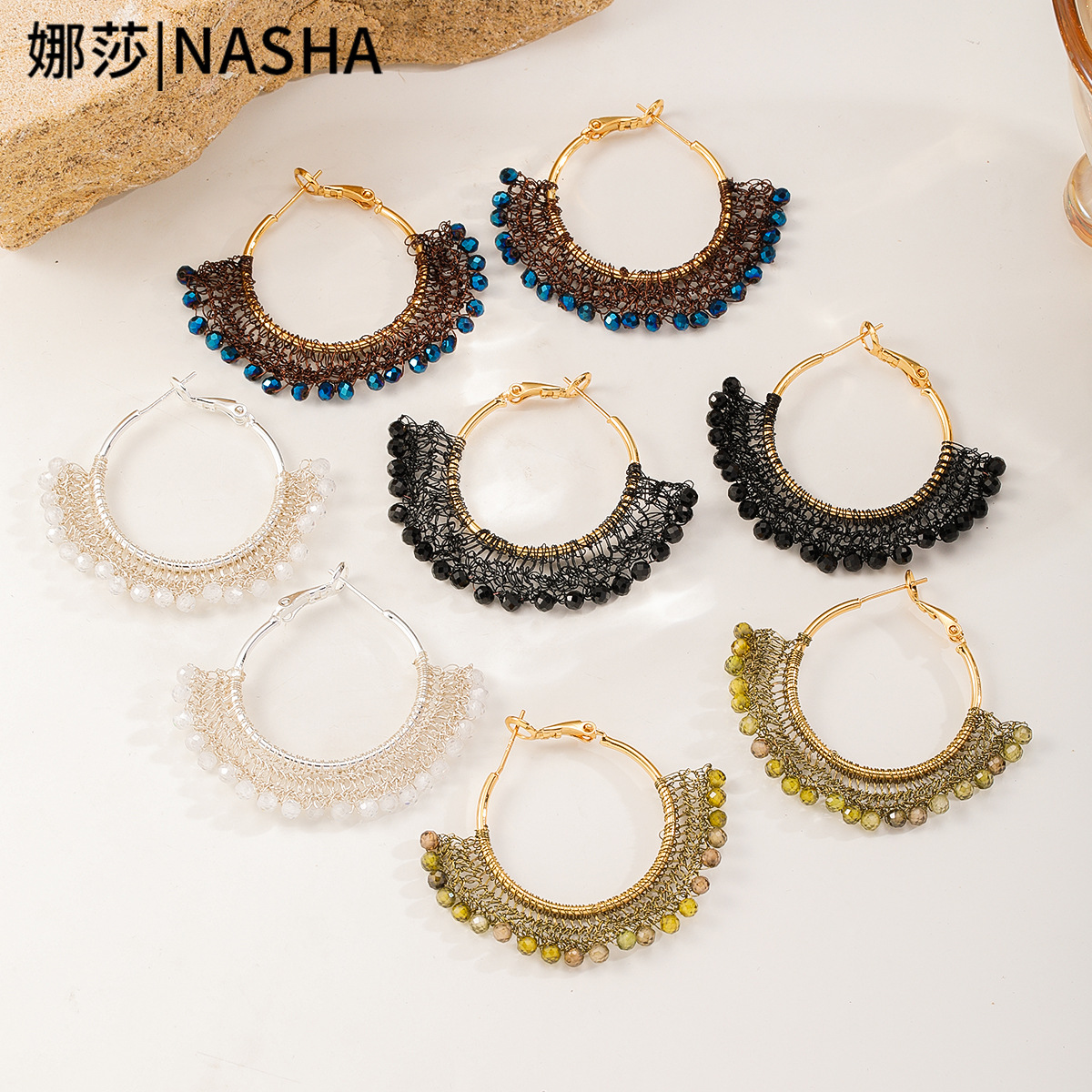 闪耀锆石微镶毛坯耳环时尚耳饰简约百搭耳坠女款饰品配饰