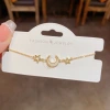 Korean-style high-end zircon star and moon adjustable bracelet, light luxury, retro fashion, individual and niche design, elegant bracelet Specification image