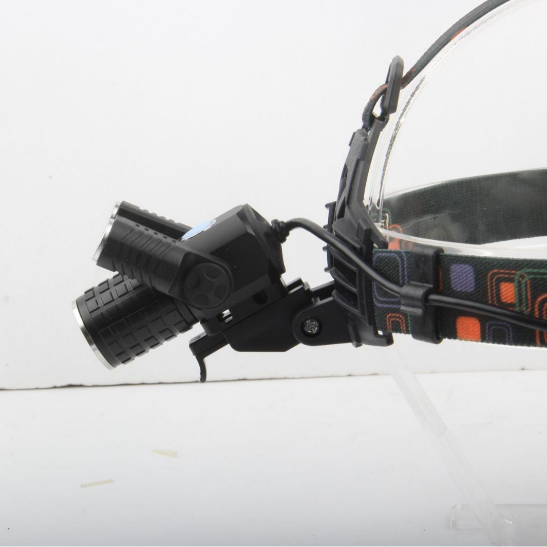 Cross-border new 3led strong bald light t6 focusing outdoor night fishing light usb charging head-mounted night exploration Application Scenario