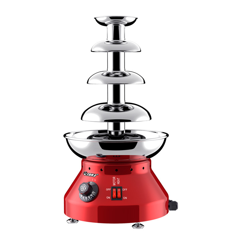 Five-layer chocolate fountain machine, commercial buffet party, wedding banquet waterfall, stainless steel four-layer chocolate fountain machine Item Picture