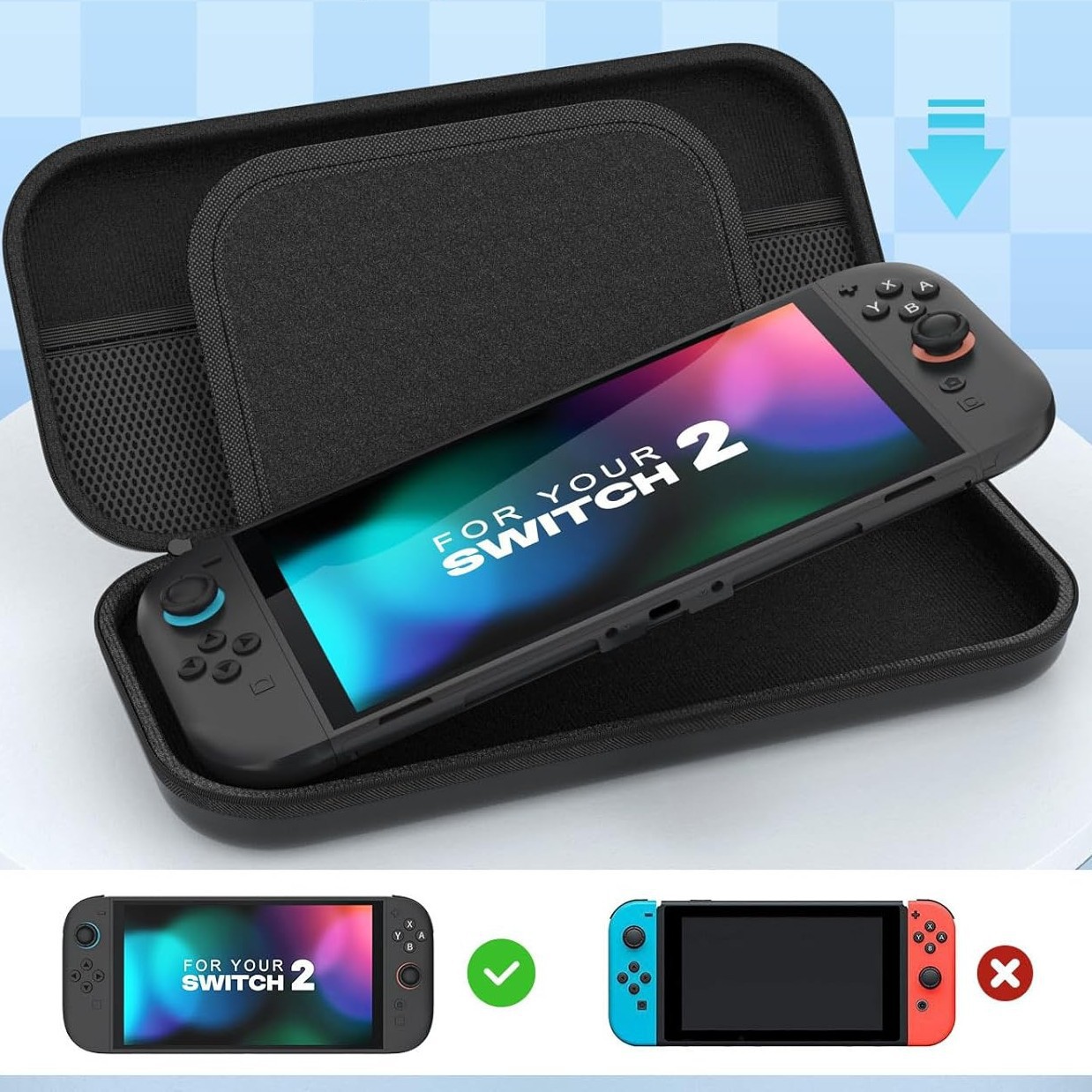 适用任天堂Switch2保护包EVA手提包收纳包防摔防水便携式收纳包细节图
