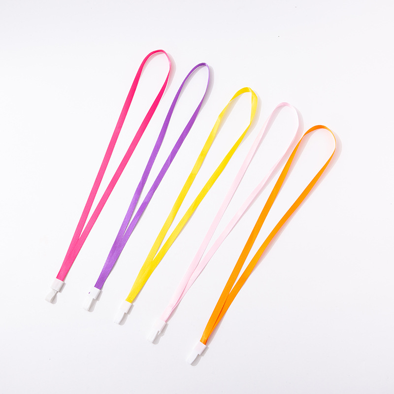 Jinwang Factory Direct sales logo polyester webbing name tag lanyards, exhibition work student ID card sleeve lanyards Specification image