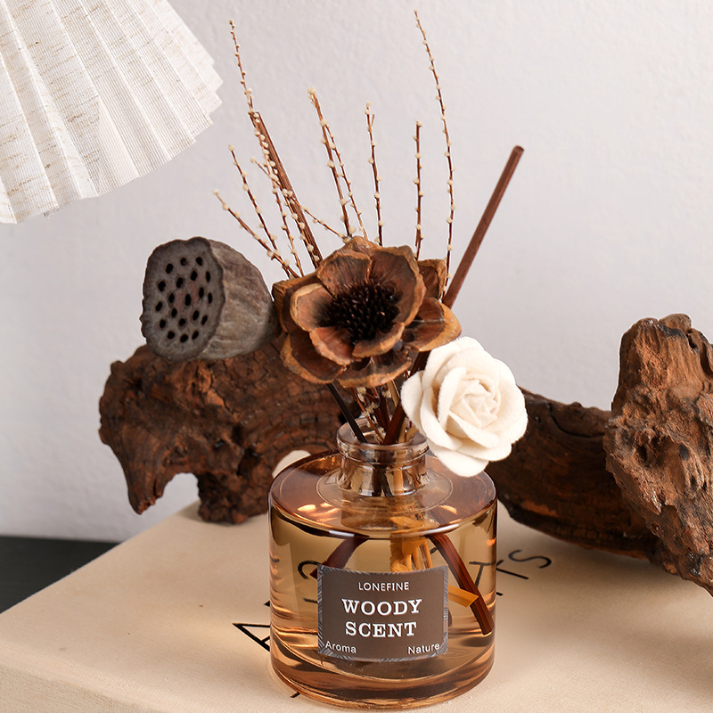 Coffee-colored autumn dried flower Diffuser, flameless diffuser, rattan fragrance, home, export, cross-border fragrance Specification image