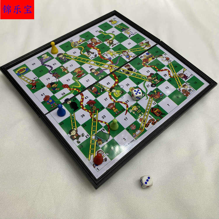 桌面游戏棋蛇棋蛇梯棋SNAKE LADDERS便携式可折叠带磁性大中小号产品图
