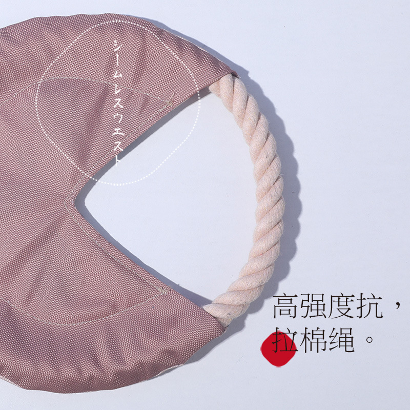 Pet toy, dog frisbee, outdoor training, rope frisbee, bite resistant, stretchable, rope toy, retrieval training Application Scenario