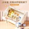 New cup storage box, shelf, teacup rack, dust-proof baby tableware storage box, kitchen water cup draining rack Specification image
