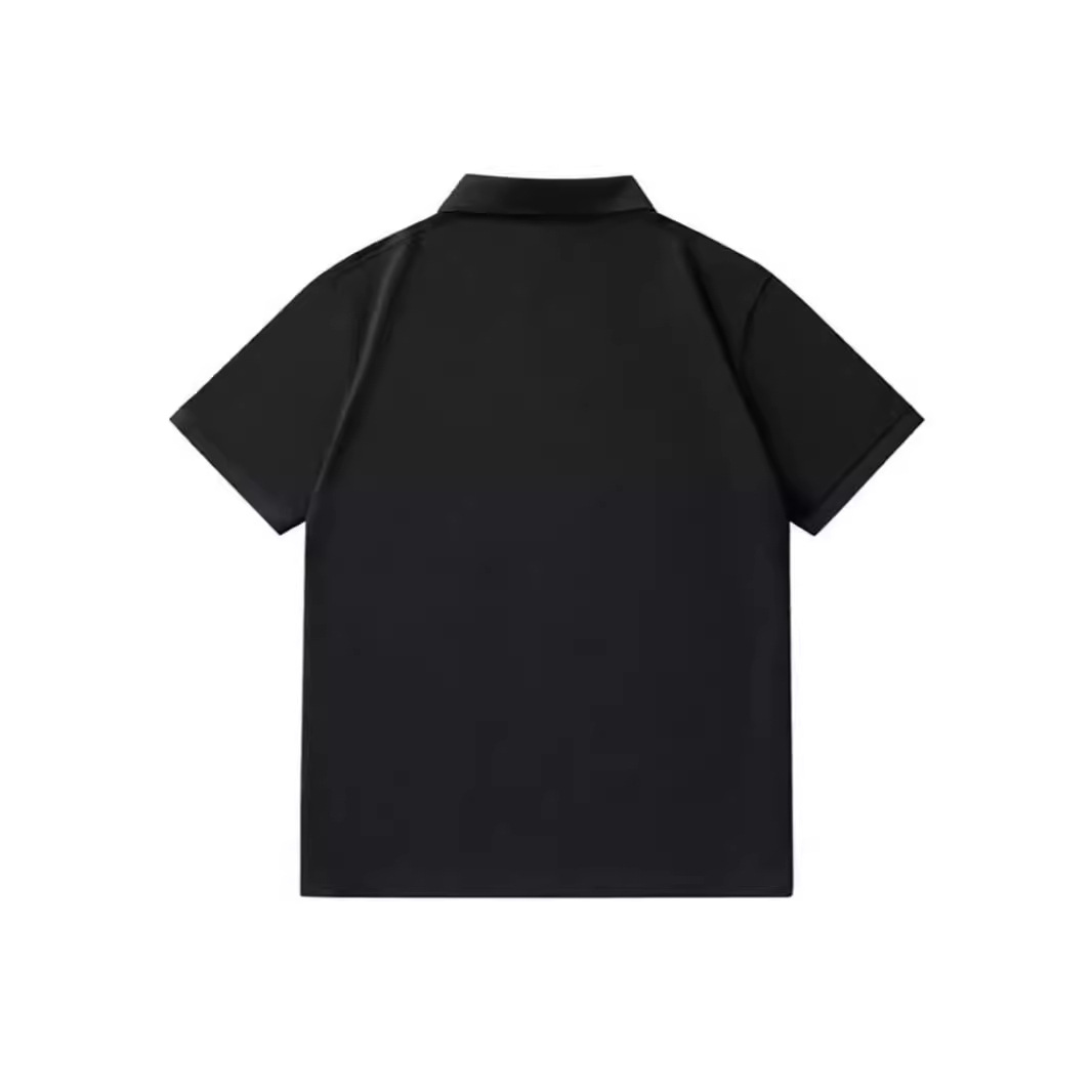 美码跨境直供大码男装短袖加肥加大冰丝POLO衫速干翻领商务T恤产品图