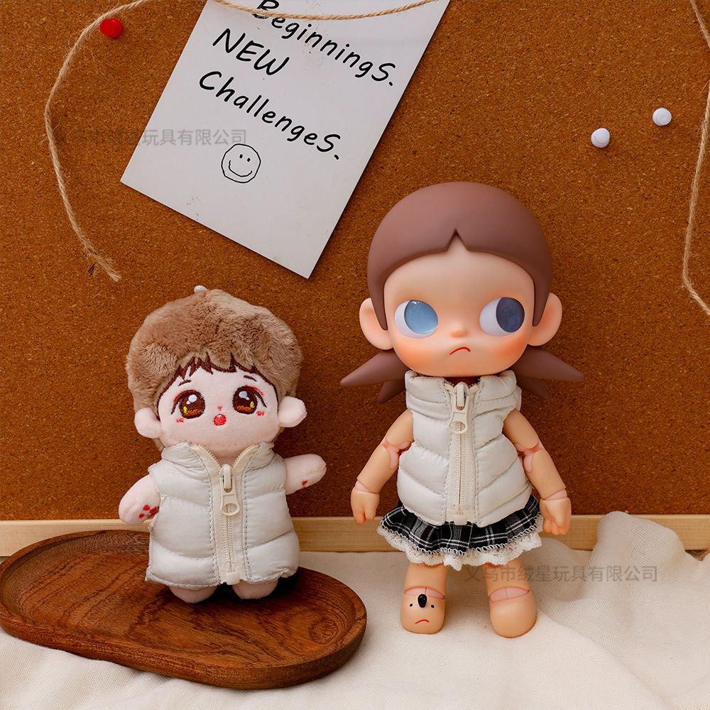 In-stock baby clothes, vests, down jackets, labu labu dolls, cotton clothes, winter outfits, solid colors, customizable cotton doll clothes, doll clothes Application Scenario