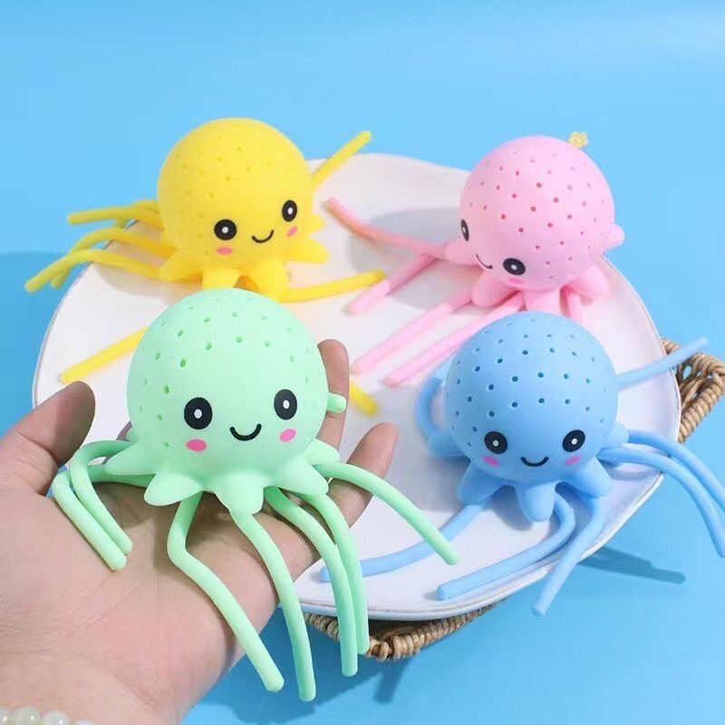 The children's Squeeze Fun water-absorbing octopus sponge TPR soft rubber new and unique stress-relieving toy is selling well across borders Specification image