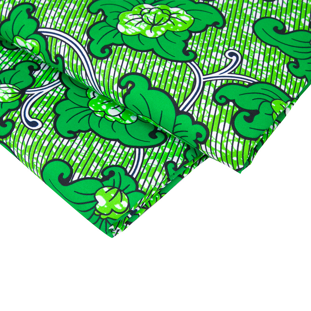 2024现货代发非洲蜡染布双面涤纶几何印花面料africanfabric外贸细节图